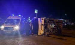 Hatay'da midibüs devrildi: 11 polis yaralandı
