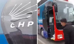 CHP'nin miting otobüsüne saldırı