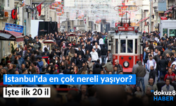 TUİK rakamlarına göre: İstanbul'da en çok nereli yaşıyor? İşte ilk 20 il