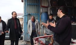 Erciş Belediyesi Eşbaşkan Adayı Baran Bilici sanayi esnafını ziyaret etti