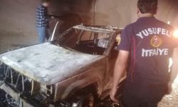 Artvin'de tünel içinde seyir halindeki otomobil yandı