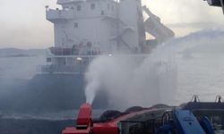 Çanakkale Boğazı'nda kuru yük gemisinde yangın: 1 yaralı
