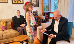 Ayşe Ateş çocuklarıyla beraber Kemal Kılıçdaroğlu'nu ziyaret etti