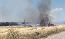 Diyarbakır'da buğday tarlasında yangın