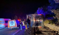 Şarampole devrilen otobüsteki 9 kişi yaralandı