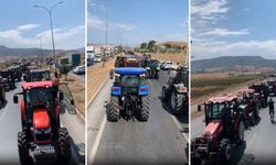 Çiftçilerden eylem: Traktörlerle yolu kapattılar