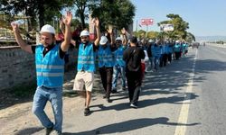 Fernas Madencilik işçilerinin Ankara'ya yürüyüşü devam ediyor