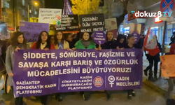 Antep kadına şiddete karşı ayakta!