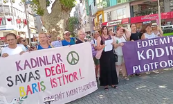 Edremit Kadın Platformu’ndan savaşa karşı basın açıklaması: Kadınlar savaş değil, barış istiyor