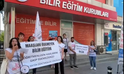 Özel Sektör Öğretmenleri Sendikası'ndan Bilir Eğitim Kurumları önünde eylem