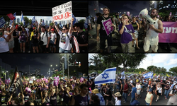 İsrail, Tel Aviv'de on binlerce kişiden hükümete protesto