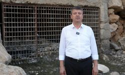 Abdurrahman Tutdere tamamen kuruyan Gürlevik su kaynağında incelemelerde bulundu