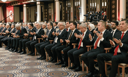 29 Ekim resepsiyonu: Bahçeli katılmadı; Davutoğlu ve Babacan ilk kez Külliye'de