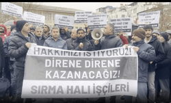 Sırma Halı işçilerinden protesto: Zam farkları ve maaşlarımız ödenmeli
