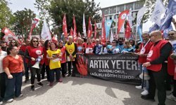 Antalya'da eğitim sendikalarından okullardaki şiddete karşı iş bırakma eylemi