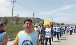Doruk Madencilik işçileri Ankara'ya yürüyor