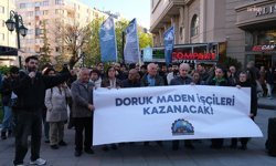 Ankara'da eylem yapan Doruk Madencilik işçilerine Eskişehir'den destek