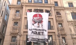 İstanbul Barosu'nda "Halkın ekmeğidir adalet" pankartlı 1 Mayıs çağrısı