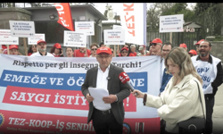 Özel İtalyan Lisesi öğretmenlerinden Büyükelçilik önünde hukuk çağrısı