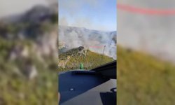 Marmaris'te otluk ve makilik alanda yangın