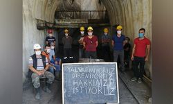 Ermenekli madenciler 13 aydır maaş alamadıkları için eylemde