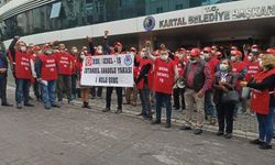 İşçiler grev kararlarını Kartal Belediyesi’ne astı