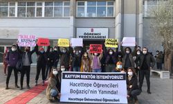 Hacettepe Üniiversitesi öğrencilerinden Boğaziçi'ne destek eylemi