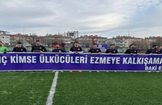 Sahaya bu pankartla çıktılar: Hiç kimse ülkücüleri yenmeye kalkışamaz