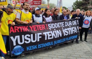 Okullardaki şiddete karşı İstanbul İl Milli Eğitim Müdürlüğü önünde eylem: Yusuf Tekin'e istifa çağrısı