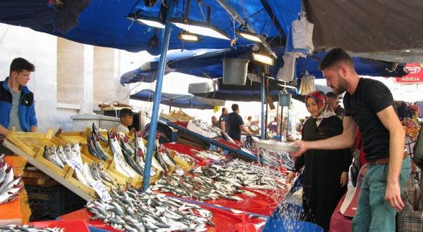 Bursa Yenişehir'de balık tezgâhları şenlendi