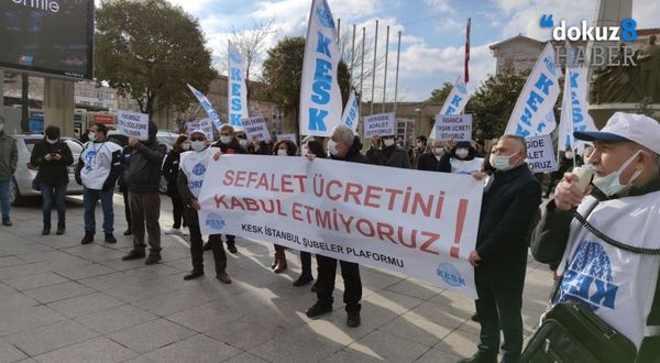 Kamu çalışanları sokağa çıktı: "Sefalet ücretini kabul etmiyoruz"
