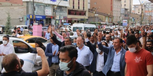 Konya'daki ırkçı katliam Yüksekova'da yürüyüşle protesto edildi