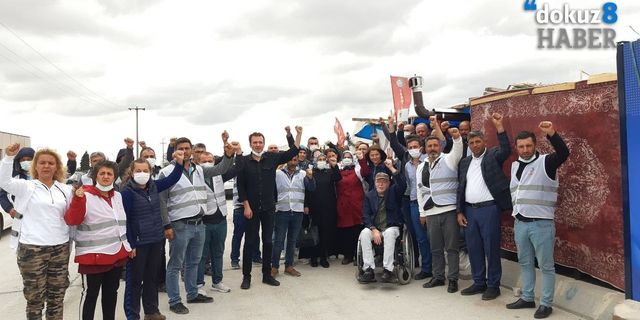 HDP'li vekillerden 116 gündür grevde olan Bel Karper işçilerine destek ziyareti