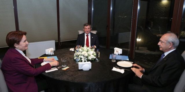 Kılıçdaroğlu, Akşener ve Davutoğlu görüşmesinde "sitem" tatlıya bağlandı