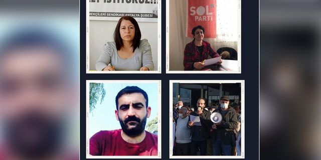 Antalya'da SOL Parti İl Başkanı Aydın, BES ve Halkevleri üyesi 4 kişiye gözaltı