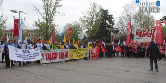 Bolu'da 1 Mayıs kutlaması: "Bu düzen adaletsizliği büyütüyor"