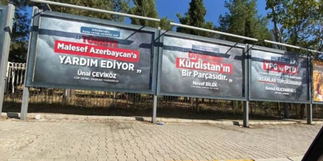 Kılıçdaroğlu için asılan 'Hoş geldin' pankartı indirildi, CHP'lileri hedef gösteren afişler asıldı