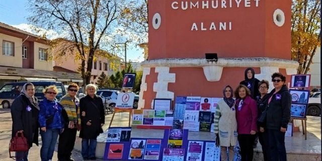 Bursa Yenişehir'de kadına şiddete dikkat çekildi