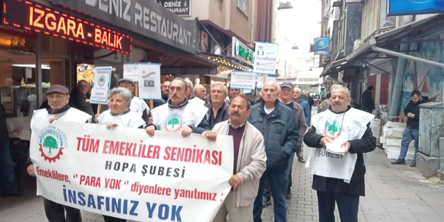 Tüm Emekli Sen üyeleri Artvin’de meydanlardaydı