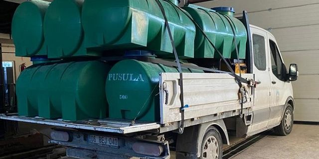 KASKİ'den depremzedelere su deposu desteği