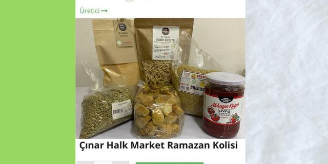 Çınar Halk Market’in Ramazan kolileri, İzmit Çarşısı’ndan ihtiyaç sahiplerine ulaşacak
