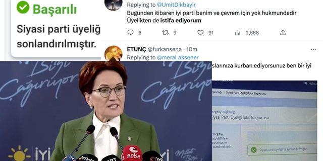 İYİ Parti'den istifalar başladı: Sosyal medyada istifa paylaşımları