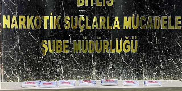 Bitlis'te 1 kilo 117 gram sentetik uyuşturucu ele geçirildi