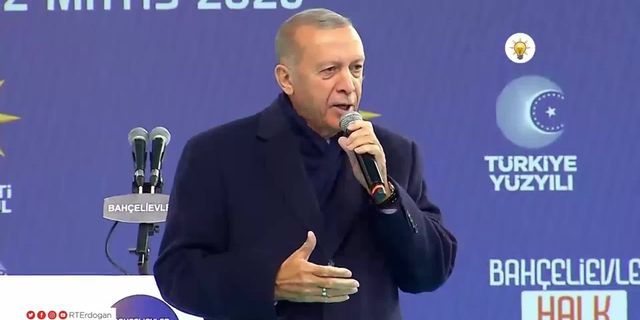 Erdoğan İstanbul Bahçelievler'de konuştu