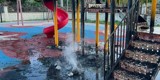 Şırnak'ta oyun parkında yangın çıktı