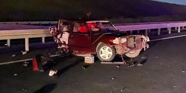 Tekirdağ'da iki otomobilin çarpıştığı kazada infaz koruma memuru öldü