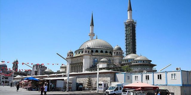 Taksim'deki caminin yüzde 65'i tamamlandı
