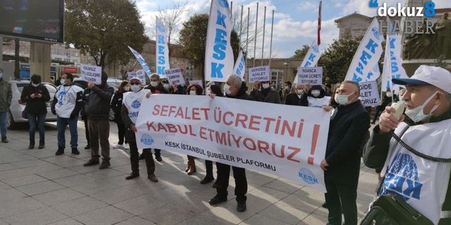 Kamu çalışanları sokağa çıktı: "Sefalet ücretini kabul etmiyoruz"