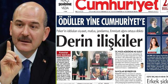 Cumhuriyet gazetesinden İçişleri Bakanı Süleyman Soylu’nun tehditlerine yanıt