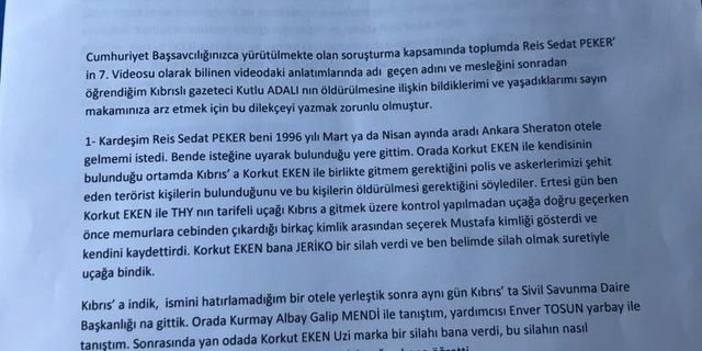 Atilla Peker'in ifadesi ortaya çıktı: Kutlu Adalı'yı öldürmek için Korkut Eken'le Kıbrıs'a gittik